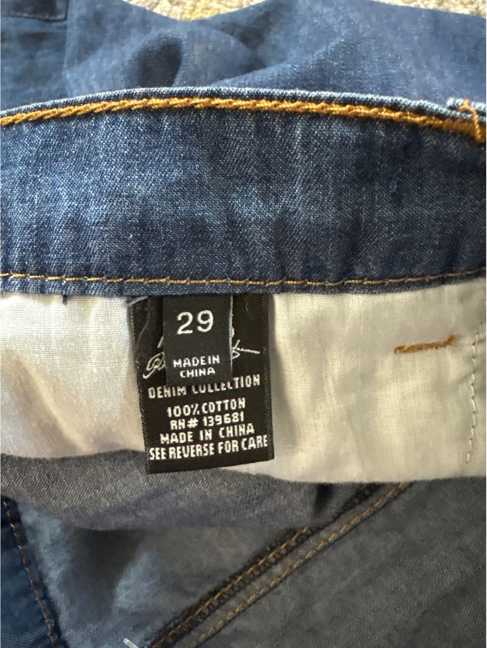 Denim knee length skirt retro collegiate fall vibes ABS 29, excellent - Picture 4 of 4